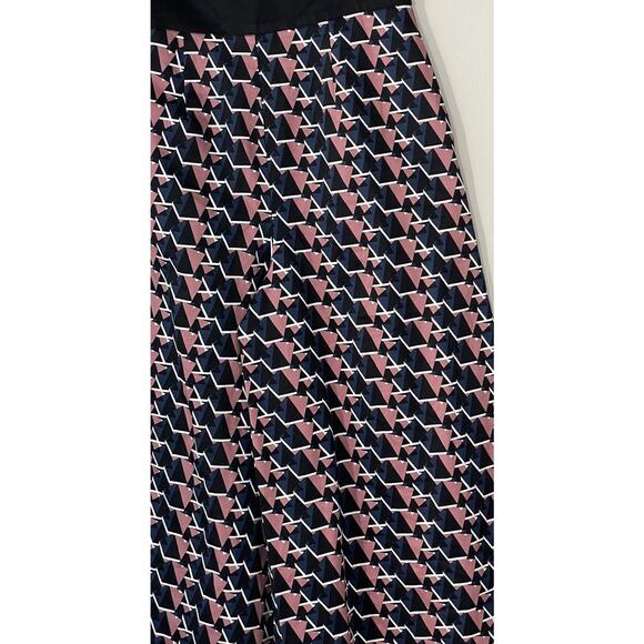 ASOS Size 0 Strapless Geometric Print Wide Leg Cropped Jumpsuit Artsy Retro - Picture 5 of 7